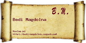 Bedi Magdolna névjegykártya